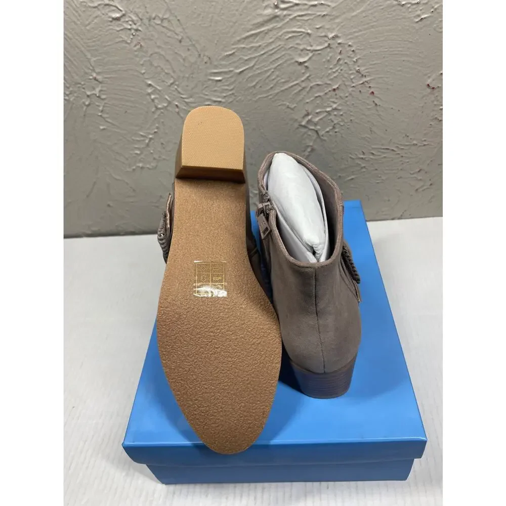 Jack Rogers Izzie Suede Bootie French Grey size‎ 7.5